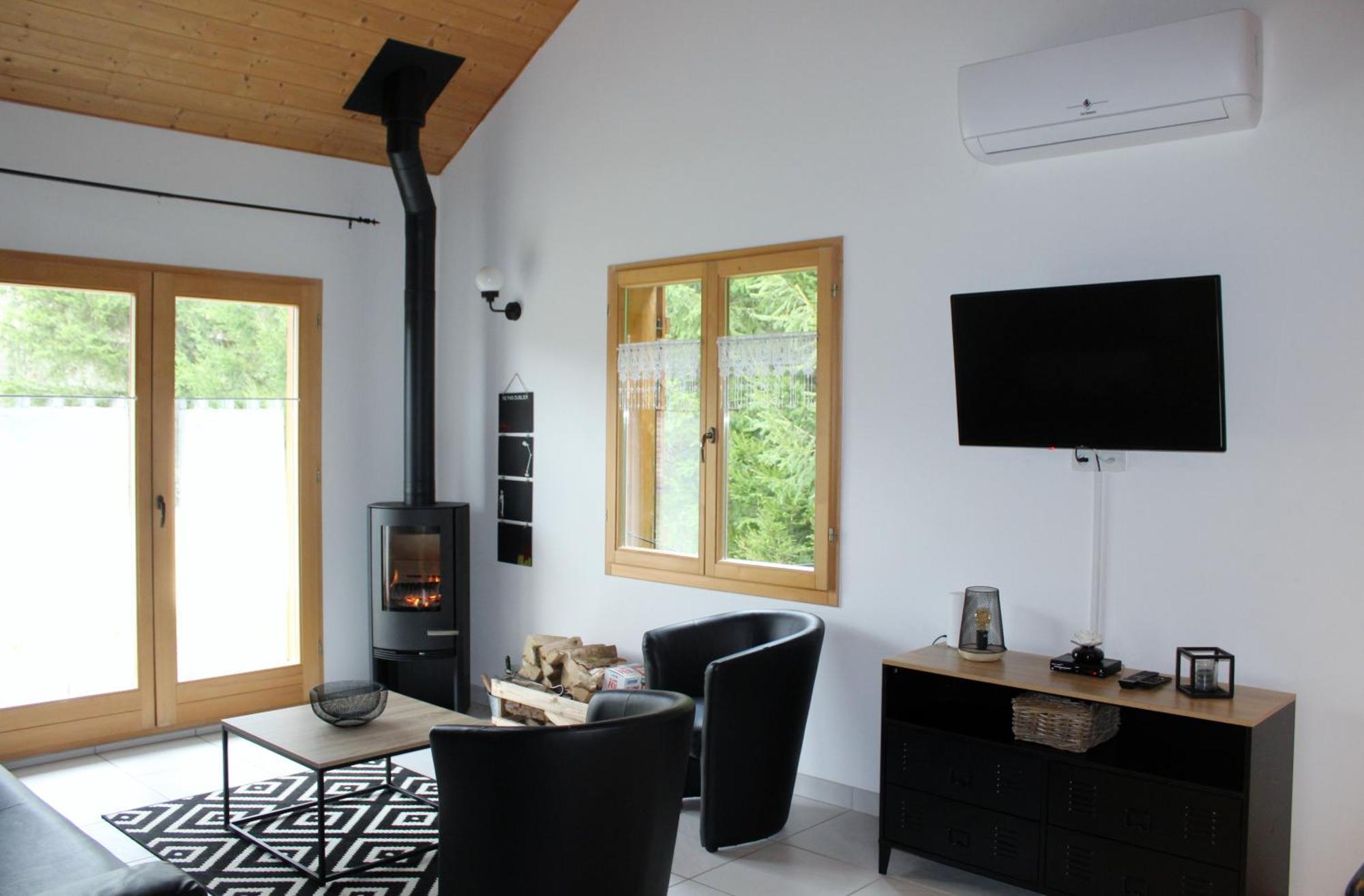 Chalet De Charme Le Contemporain Ney Exteriör bild
