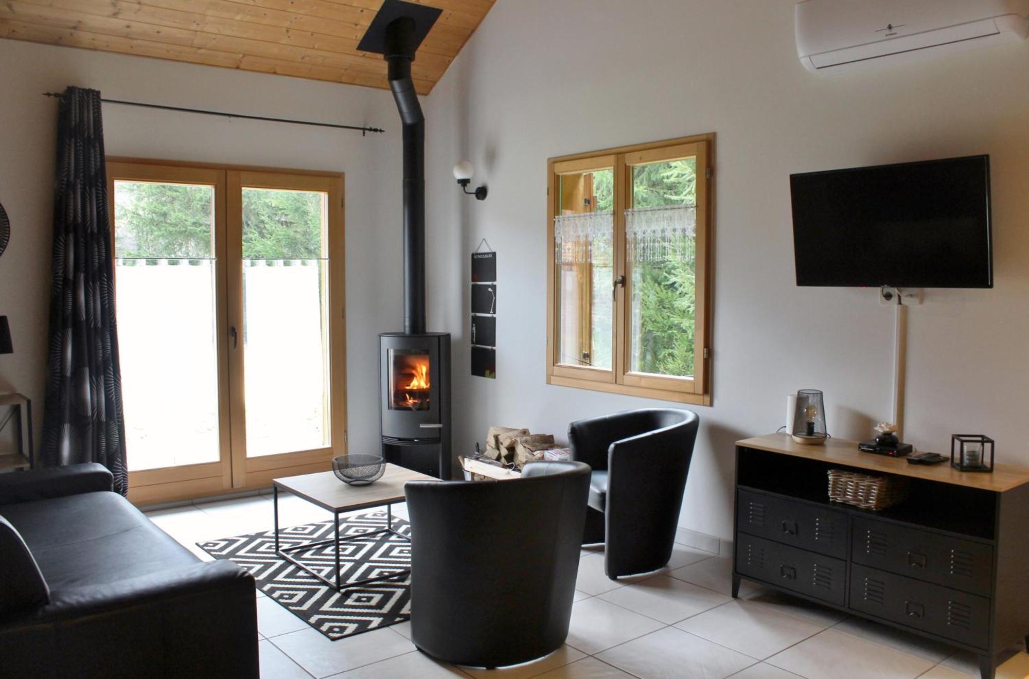Chalet De Charme Le Contemporain Ney Exteriör bild